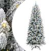 vidaXL Sztuczna choinka Biały 240 cm PVC, plastik, stal i PE