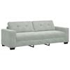 vidaXL Sofa 3-osobowa jasnoszara 220x78x80 cm aksamitna