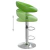 vidaXL Stołki barowe, 2 szt., zielone, obite sztuczną sk&oacute;rą