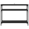 vidaXL Konsola Czarny Dąb 100 x 29 x 75 cm Materiał drewnopochodny