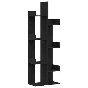 vidaXL P&oacute;łka na książki 8 poziomy 48 x 25,5 x 140 cm Czarny Dąb