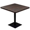 vidaXL Stolik barowy z MDF na stalowej podstawie, 80x80x75 cm, jesion