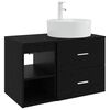 vidaXL Zestaw mebli łazienkowych 2 pcs Czarny dąb Drewno inżynieryjne