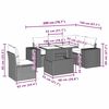 vidaXL 6-cz. zestaw mebli ogrodowych z poduszkami, czarny polirattan