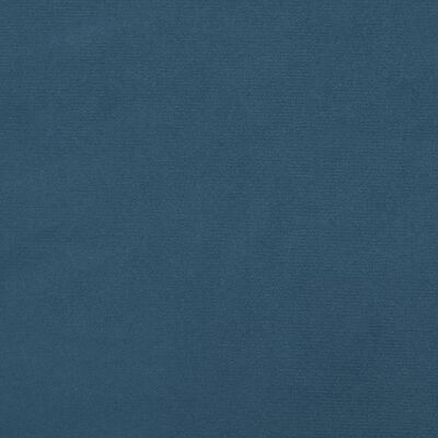vidaXL Rama łóżka z wezgłowiem, ciemnoniebieska, 120x190 cm, aksamit