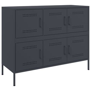 vidaXL Szafka, antracytowa, 100,5x39x79 cm, stal
