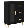 vidaXL Highboard Czarny Dąb 69,5 x 34 x 180 cm Materiał drewnopochodny