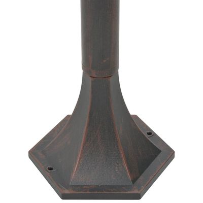 vidaXL Lampy ogrodowe, 110 cm, E27, aluminium, 6 szt., brązowe