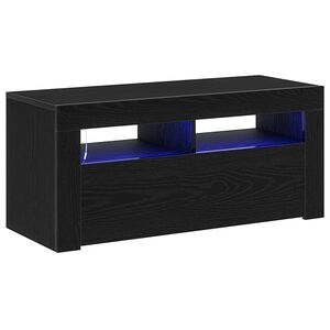 vidaXL Szafka pod telewizor 90 x 35 x 40 cm Czarny Dąb