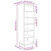 vidaXL Szafka na buty, 30x34x105 cm, lite drewno sosnowe