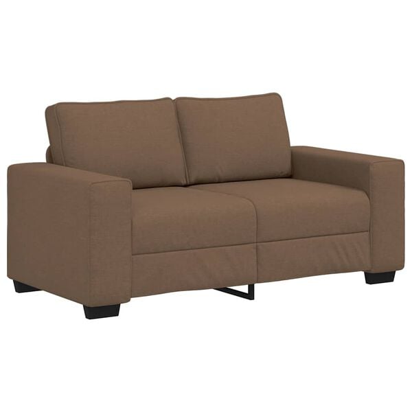 vidaXL Sofa 2-osobowa brązowa 160x77x82 cm tkanina