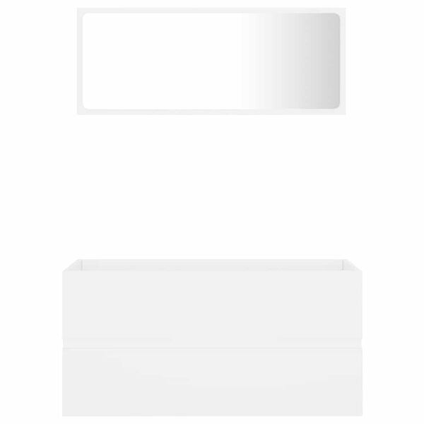 vidaXL 2-częściowy zestaw mebli łazienkowych, biały, płyta wi&oacute;rowa