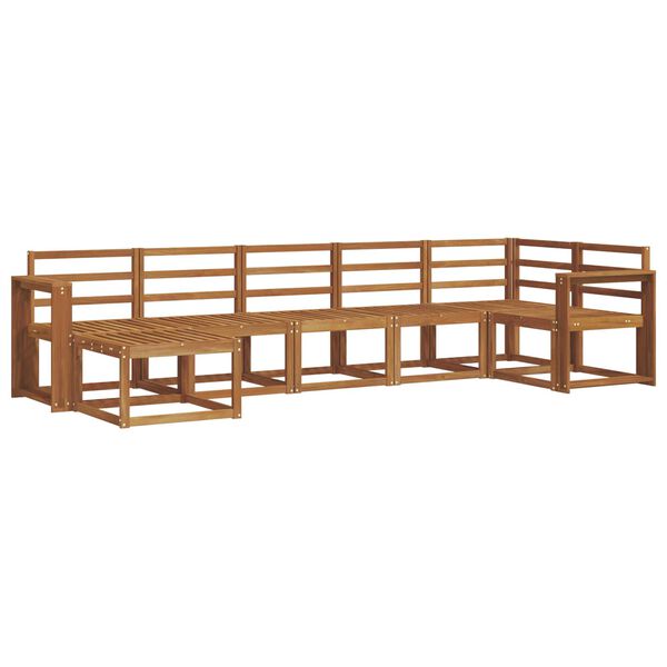vidaXL Zestaw sof na zewnątrz 7 pcs Naturalny Lite Drewno Akacji