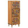 vidaXL Highboard z drzwiami Naturalny 40 x 33 x 110 cm Drewno z mango