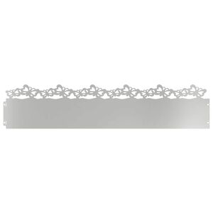 vidaXL Obrzeża trawnikowe 10 szt. 103 x 0,05 x 22 cm Stal ocynkowana