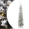 vidaXL Sztuczna choinka z oświetleniem LED Zielono-biały 180 cm