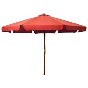 vidaXL Parasol ogrodowy na drewnianym słupku, 330 cm, terakota