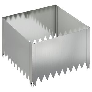 vidaXL Krawężnik do trawnika 60 x 60 x 35 cm Stal srebrny