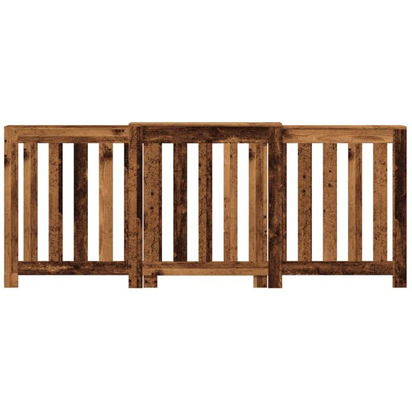 vidaXL Osłona na grzejnik, stare drewno, 205x21,5x83,5 cm