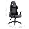 vidaXL Fotel gamingowy, czarny, sztuczna sk&oacute;ra