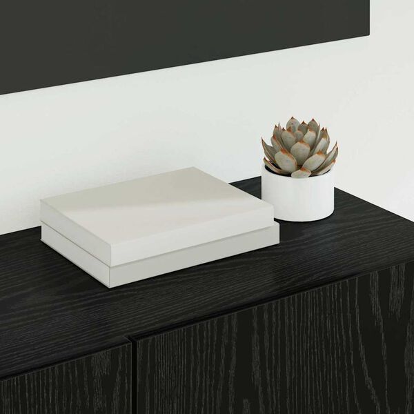 vidaXL Szafka pod telewizor 4 pcs Czarny Dąb Materiał drewnopochodny