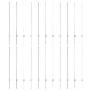 vidaXL Słupek ogrodzeniowy. 22 pcs Srebrny 160 cm Stal