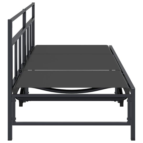 vidaXL Leżak Czarny 200 x 62 x 59,5 cm Textilene