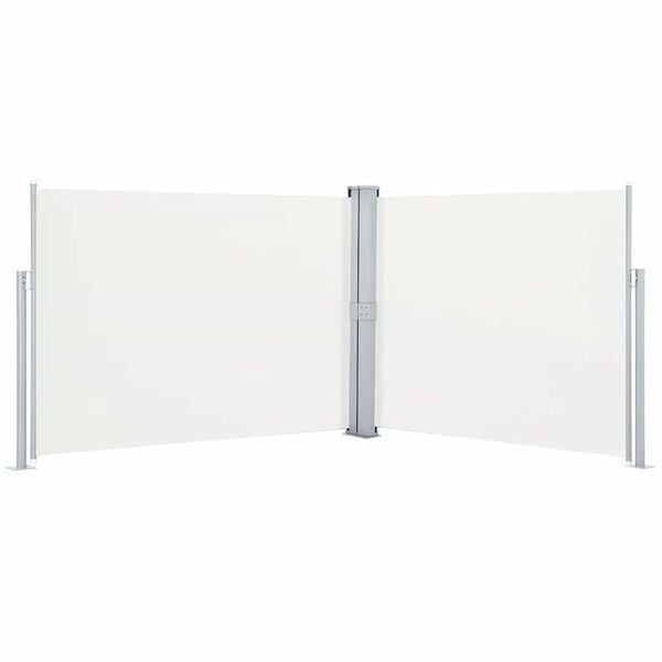 vidaXL Zwijana markiza boczna, kremowa, 140 x 1000 cm