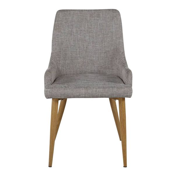 Venture Home Krzesła stołowe Polar, 2 szt, poliester, szaro-naturalne