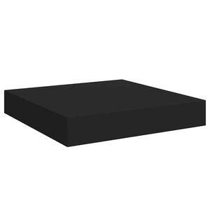 vidaXL Wisząca p&oacute;łka ścienna, czarna, 23x23,5x3,8 cm, MDF