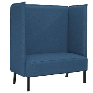 vidaXL Sofa z wysokim oparciem 101cm Niebieski tkanina