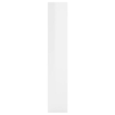 vidaXL Półka ścienna, biała, wysoki połysk, 36x16x90 cm