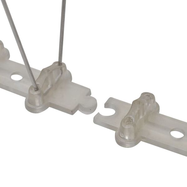 vidaXL Kolce przeciw ptakom, 2 rzędy, plastikowe, 6 szt., 3 m