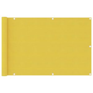 vidaXL Parawan balkonowy, ż&oacute;łty, 90x400 cm, HDPE
