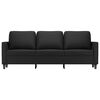 vidaXL 3-osobowa sofa, czarna, 180 cm, obita sztuczną sk&oacute;rą