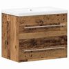 vidaXL Szafka pod umywalkę 2 szt. Stare drewno 60 x 38,5 x 48 cm
