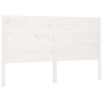 vidaXL Wezgłowie łóżka, białe, 166x4x100 cm, lite drewno sosnowe