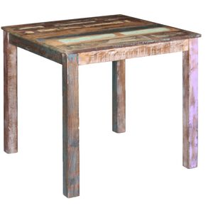vidaXL St&oacute;ł do jadalni, lite drewno z recyklingu, 80x82x76 cm