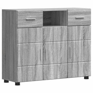 vidaXL Drewniana szafka z szufladą Szary Sonoma 88,5 x 30,5 x 73 cm