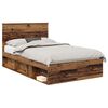 vidaXL Ramka ł&oacute;żka Stare drewno 120 x 200 cm Lite drewno sosnowe