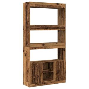 vidaXL Kredens, stare drewno, 92x33x180 cm, materiał drewnopochodny