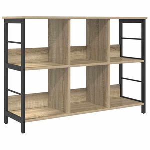 vidaXL P&oacute;łka na książki 6 poziomy 102 x 32 x 72,5 cm Dąb Sonoma