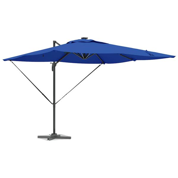 vidaXL Parasol plażowy lazurowy błękit 286 x 285 x 270 cm Aluminium