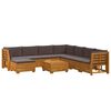 vidaXL Zestaw sof na zewnątrz 9 Sztuka brązowy Lite Drewno Akacji