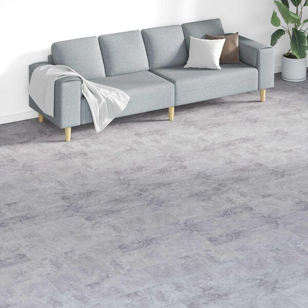 vidaXL Deski podłogowe 18 pcs Szary 5,26 m&sup2; PVC