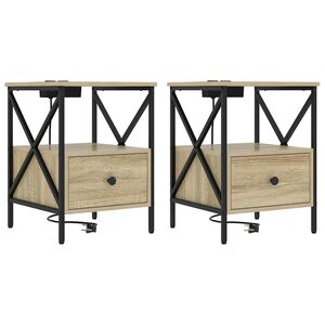 vidaXL Szafka Nocna 2 szt. Dąb Sonoma 41,5 x 40,5 x 55 cm