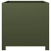 vidaXL Donica ogrodowa, oliwkowozielona, 50x50x50 cm, stalowa