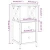 vidaXL Szafka nocna, szary dąb sonoma, 34x35,5x70 cm