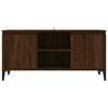 vidaXL Szafka pod TV, metalowe nóżki, brązowy dąb, 103,5x35x50 cm
