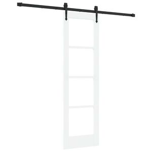vidaXL Drzwi przesuwne Biały i czarny 61 x 198,5 cm